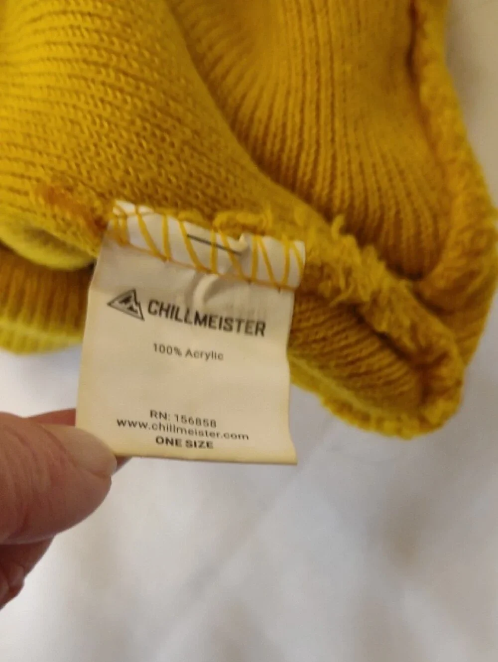 NWT Chillmeister Kids Mustard Yellow Cat Face Knit Beanie